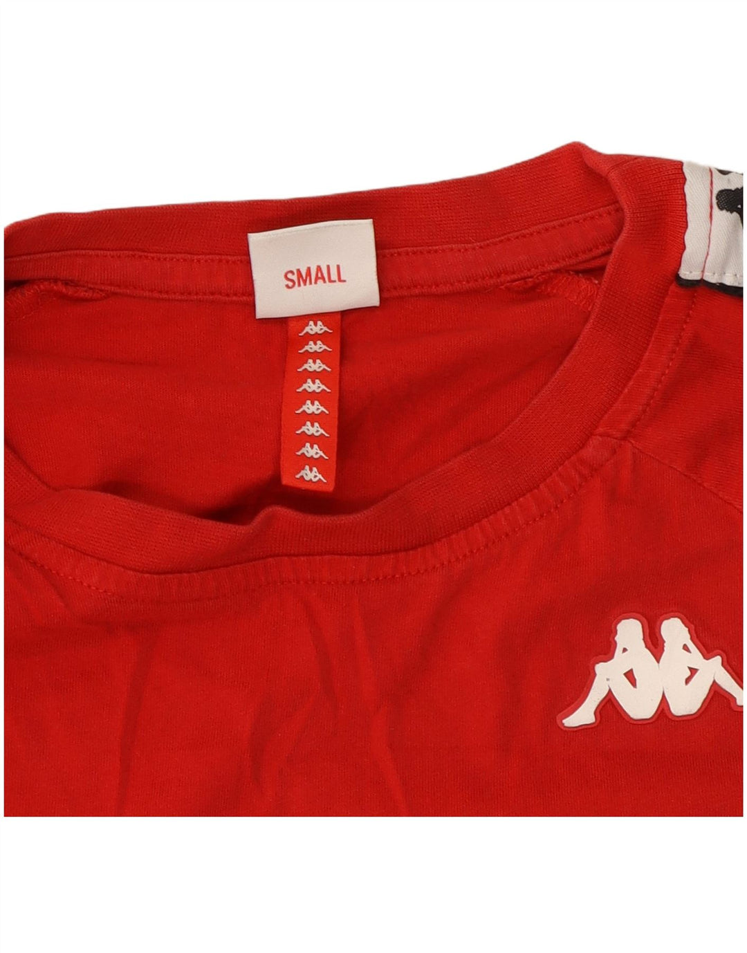 Camiseta gráfica masculina Kappa Top pequeno bloco colorido vermelho