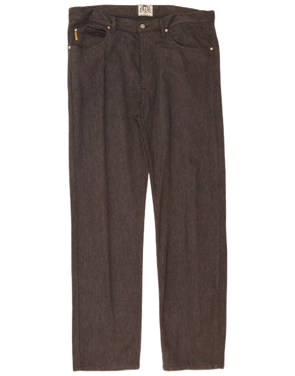 Calça masculina reta casual Armani W40 L35 cinza viscose
