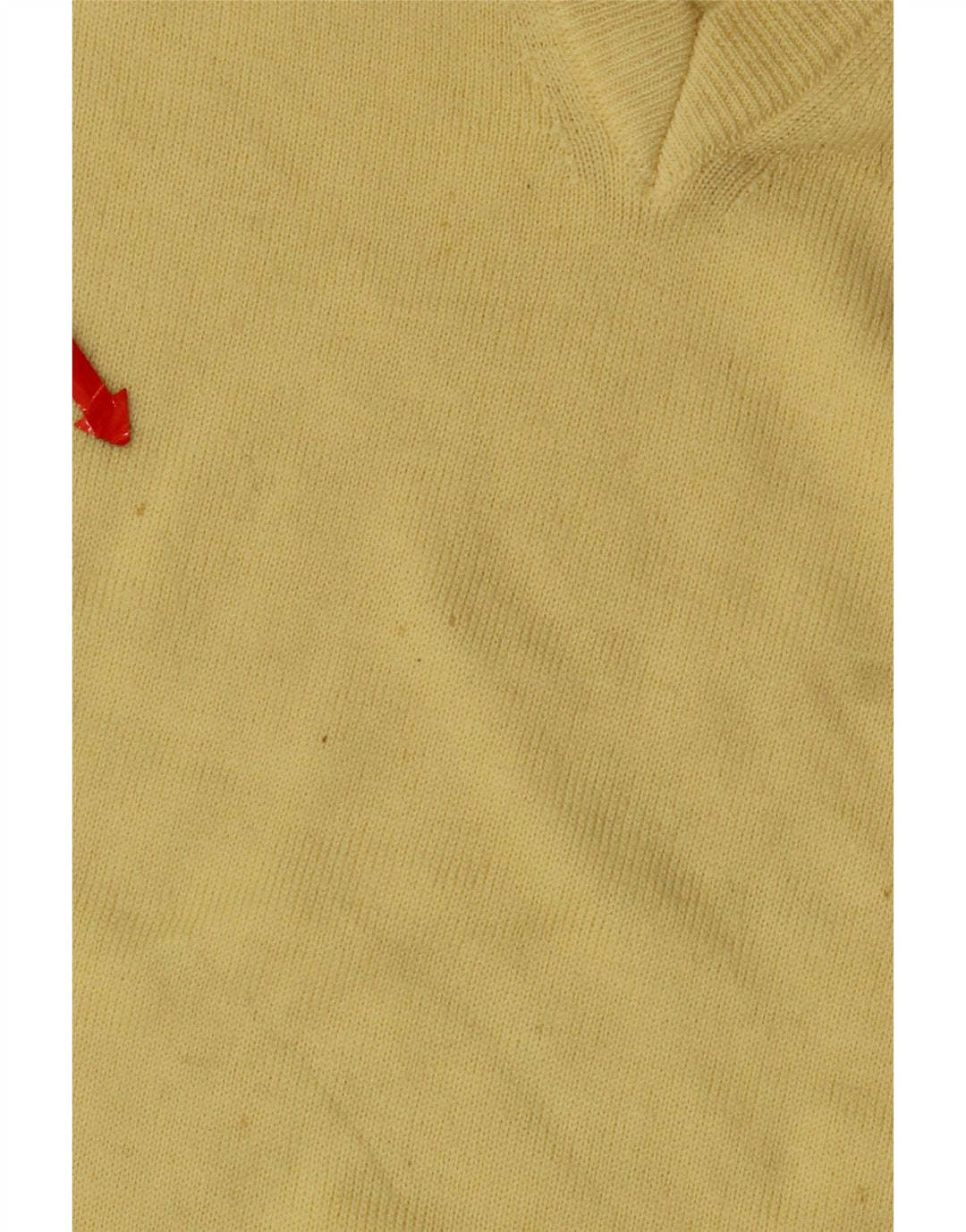 Suéter masculino Erin com decote em V grande lã virgem amarela