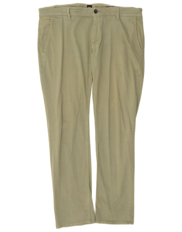 Calça Chino Masculina Slim Fit Hugo Boss W38 L32 Algodão Verde