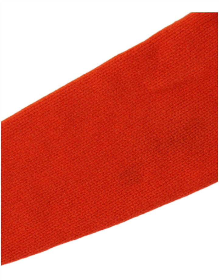 Suéter feminino Ralph Lauren com decote em V Reino Unido 12 lã laranja médio