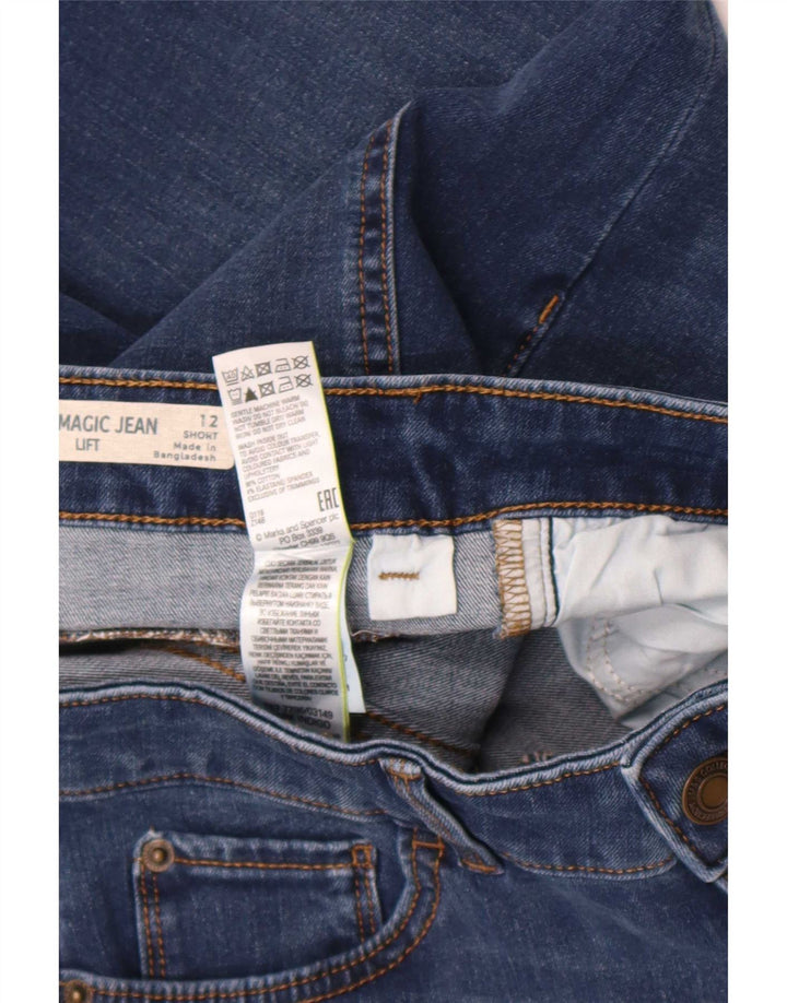 Marks & Spencer Feminino The Magic Slim Jeans UK 12 Médio W30 L30 Azul