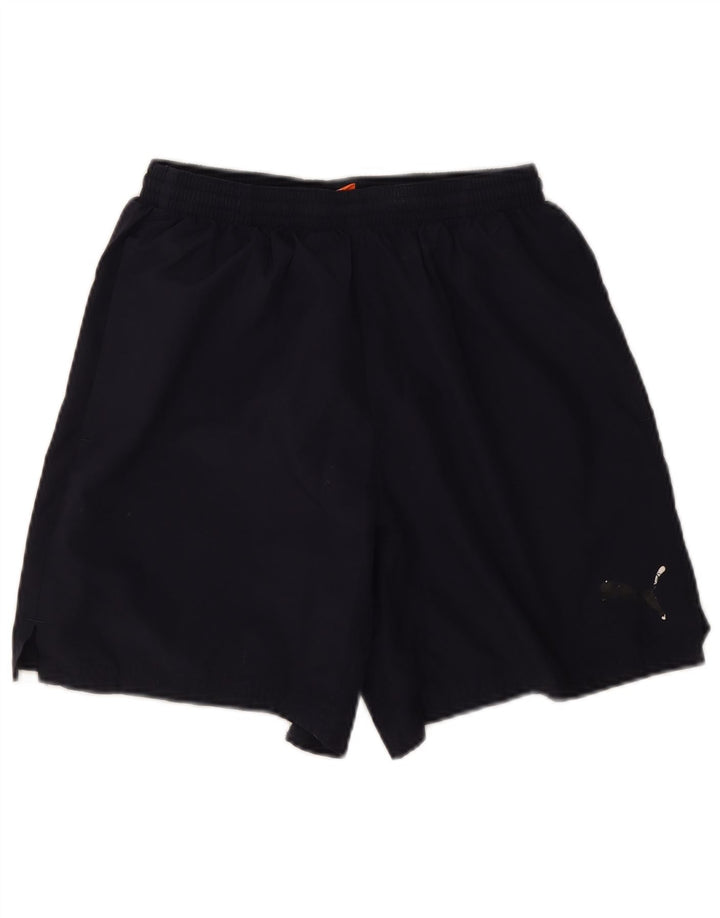 Shorts esportivos masculinos Puma médio azul marinho poliéster