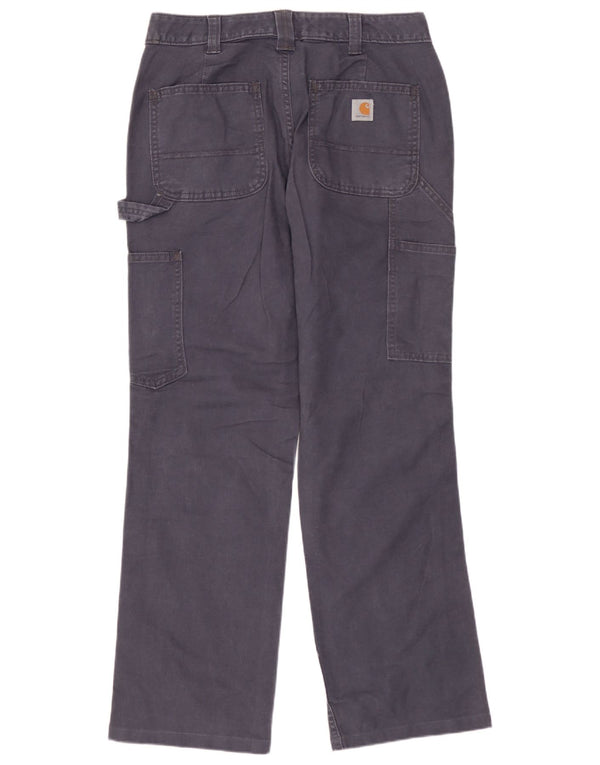 Calça cargo feminina Carhartt reta US 2 XS W28 L28 algodão azul marinho