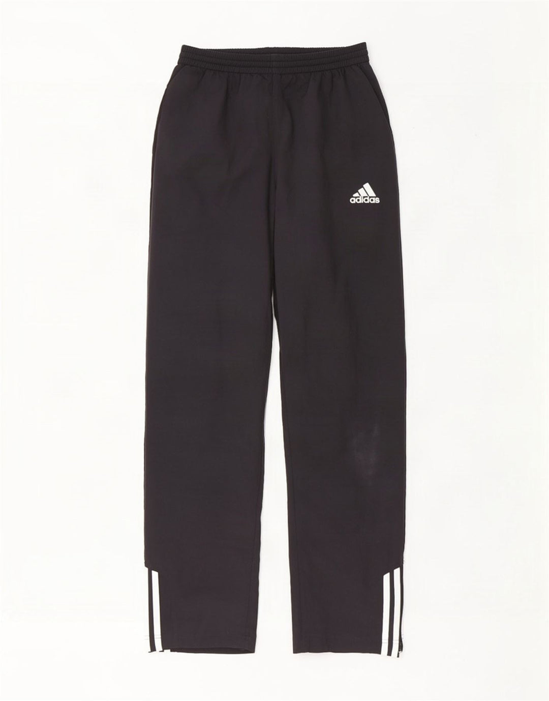 Calças de treino masculinas Adidas UK 36/38 poliéster preto pequeno