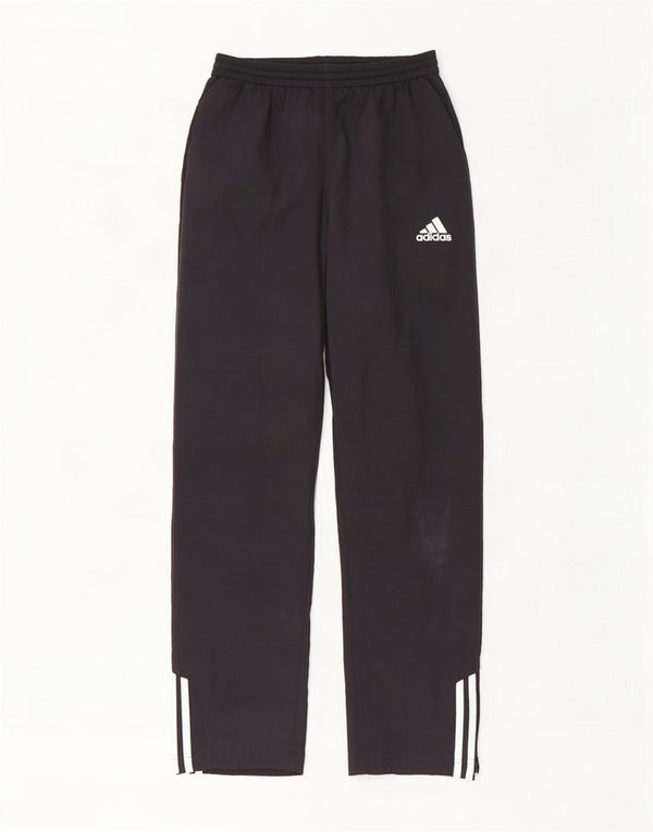Calças de treino masculinas Adidas UK 36/38 poliéster preto pequeno
