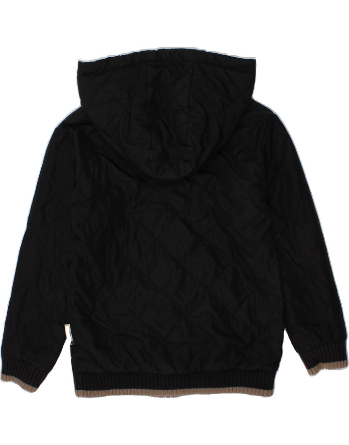 Jaqueta reversível com capuz BURBERRY para meninos 4-5 anos poliéster preto
