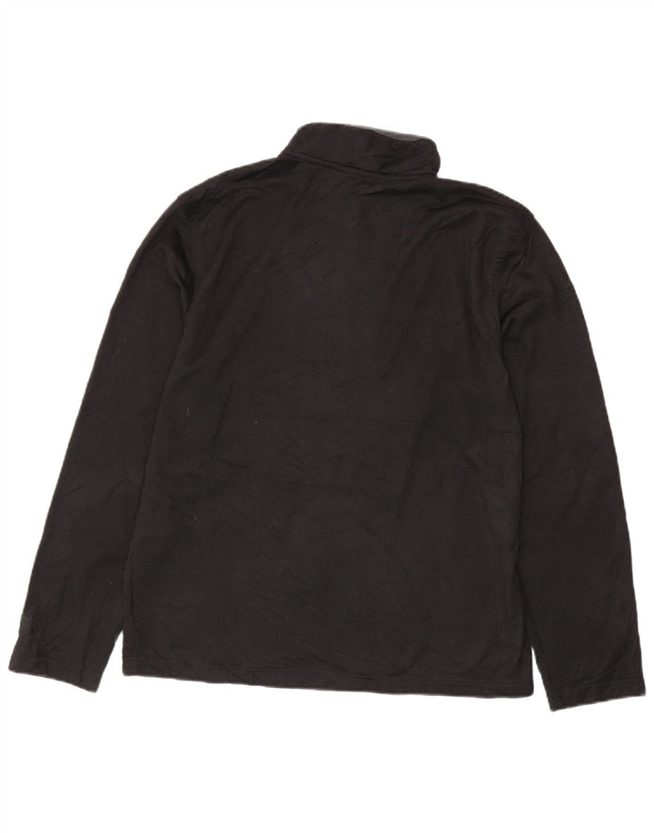 Starter masculino com zíper e gola alta, pulôver de treino, Reino Unido 38/40, médio, preto