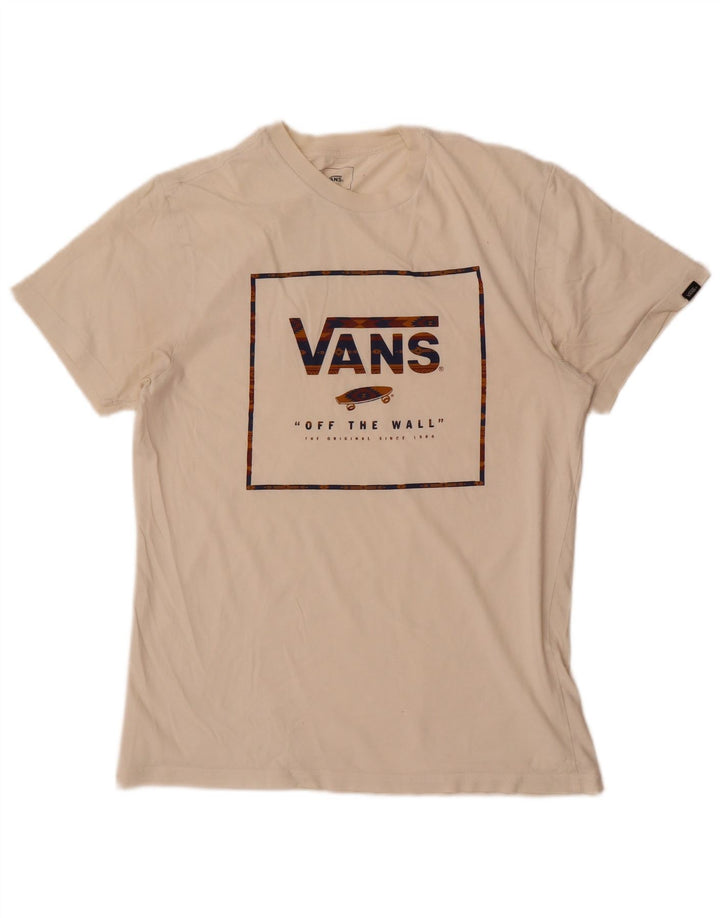 Camiseta masculina Vans Custom Fit Graphic Top Médio Algodão Branco