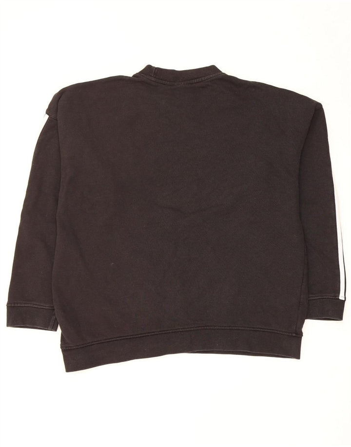 ADIDAS Mens Moletom Jumper Grande Algodão Preto