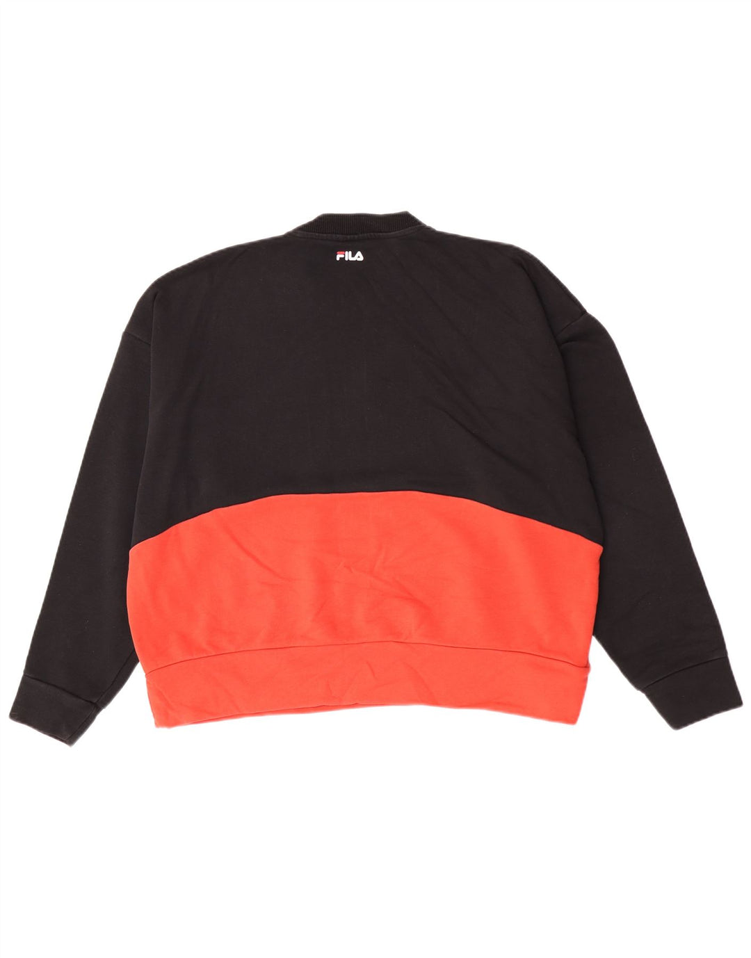 Fila moletom gráfico feminino jumper UK 16 grande bloco colorido multicolorido
