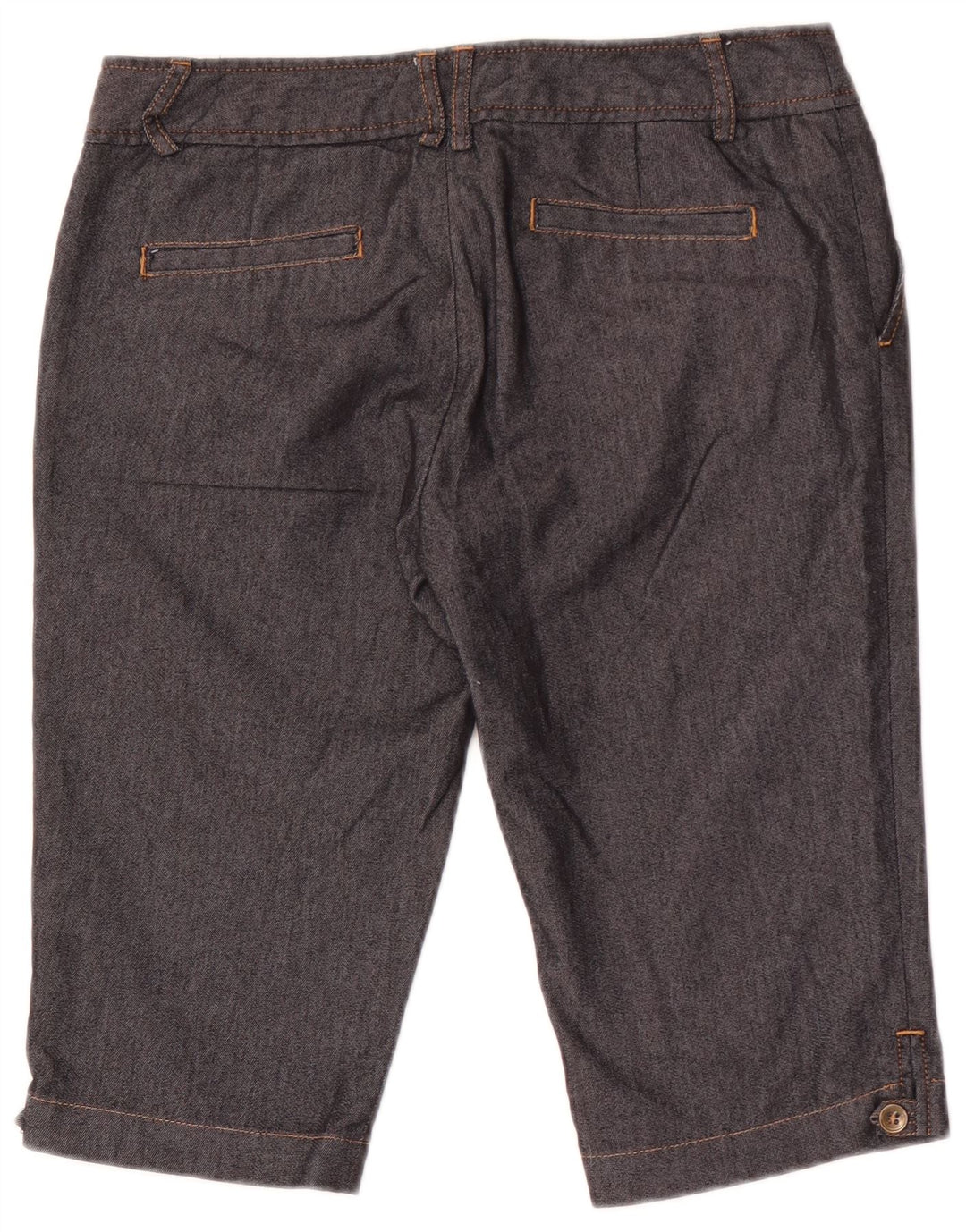 Zara Bermuda feminina Chino Shorts EU 40 Médio W30 Algodão Preto