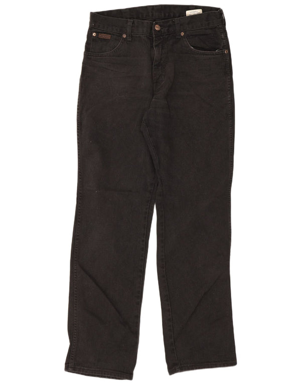 Wrangler Masculino Texas Straight Jeans W32 L32 Algodão Preto