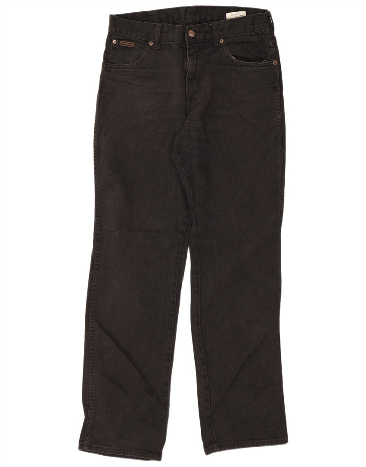 Wrangler Masculino Texas Straight Jeans W32 L32 Algodão Preto