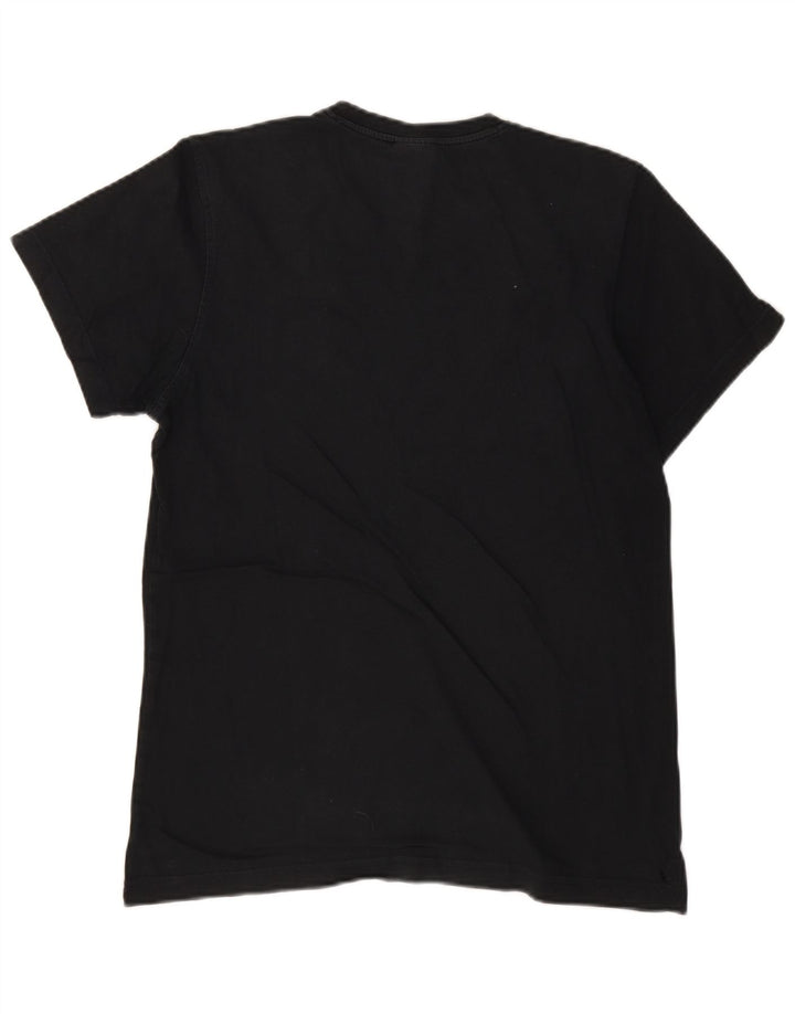 Adidas Mens Graphic T-Shirt Top Médio Algodão Preto