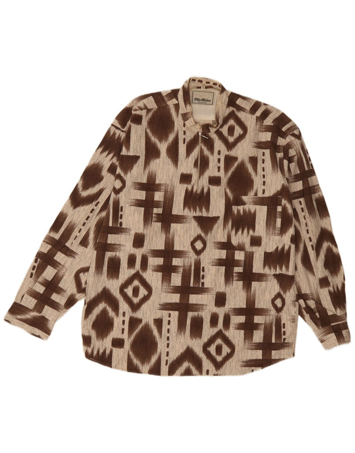 Camisa Pulôver Masculina Mac Fashion XL Marrom Geométrica