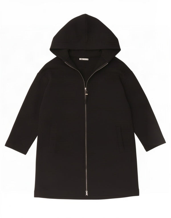 Suéter cardigã feminino Zara Longline oversized Reino Unido 14 algodão preto médio