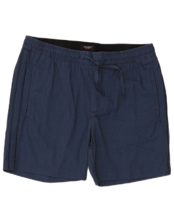 Superdry Mens Chino Shorts Médio W32 Azul Marinho Algodão
