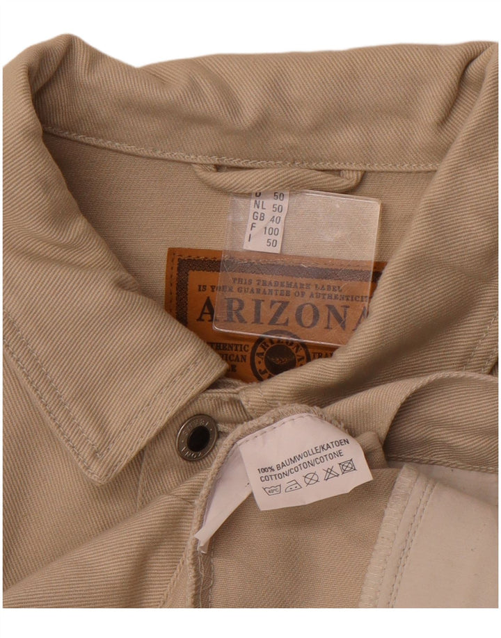 Jaqueta jeans masculina ARIZONA Reino Unido 40 algodão bege grande