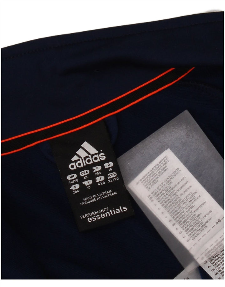 Adidas Mens Climalite Tracksuit Top Jacket UK 48/50 XL Azul Marinho Poliéster