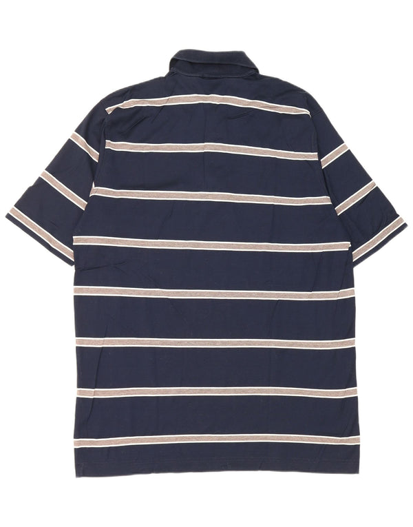 Camisa polo masculina Amerigo Vespucci 2XL algodão listrado azul marinho