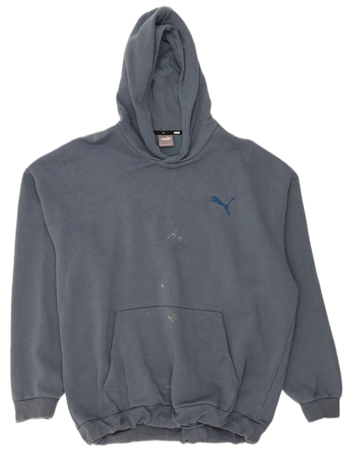 PUMA Mens Hoodie Jumper XL Azul Algodão