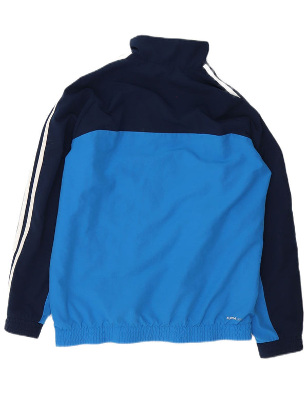 Jaqueta Adidas Menino Climalite Treino Top 13-14 Anos Azul Colorblock