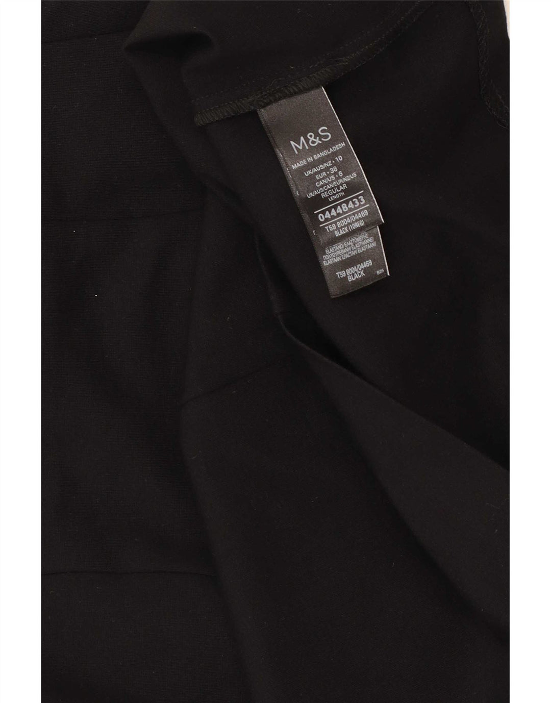 Minissaia feminina Marks & Spencer Reino Unido 10 pequena W27 viscose preta