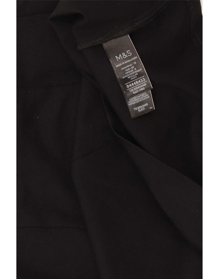 Minissaia feminina Marks & Spencer Reino Unido 10 pequena W27 viscose preta