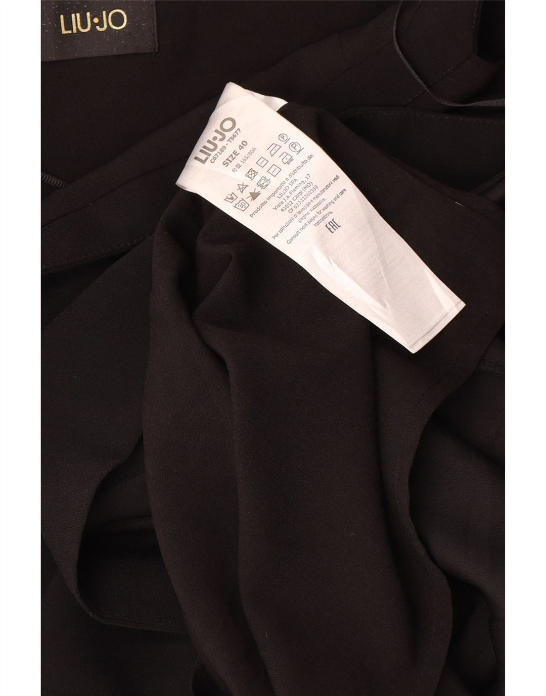 Vestido Feminino Sem Mangas Liu Jo A-Line IT 40 Pequeno Preto Poliéster