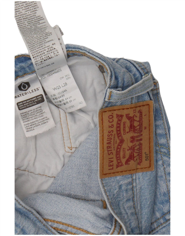 Calça jeans feminina Levi's 501 Straight W25 L28 azul algodão