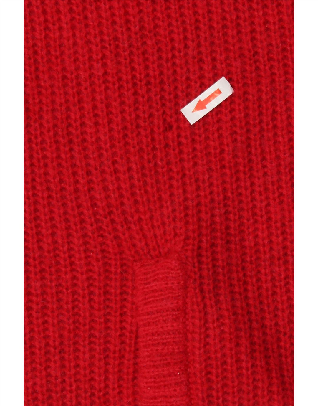 Suéter Cardigan Feminino Vintage Reino Unido 16 Grande Vermelho