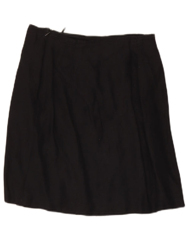 Minissaia feminina Max & Co. Reino Unido 10 pequena W28 linho preto
