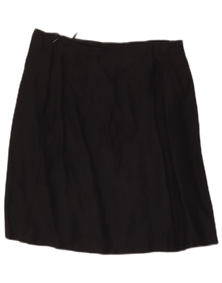 Minissaia feminina Max & Co. Reino Unido 10 pequena W28 linho preto