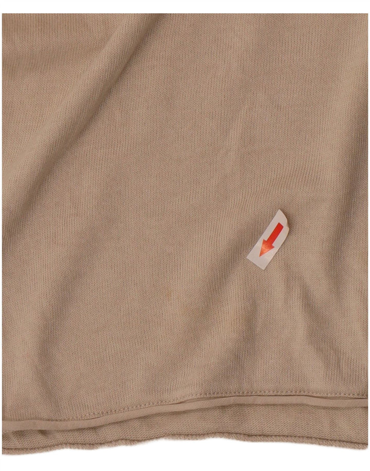 Camiseta masculina Zara Top grande algodão bege