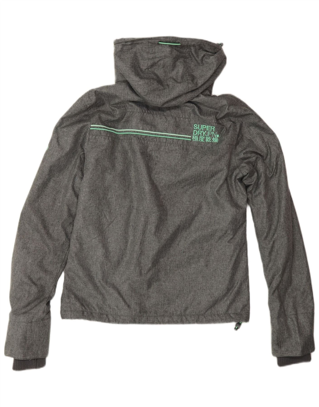 Jaqueta corta-vento feminina SUPERDRY The Windcheater Graphic UK 8 pequena cinza