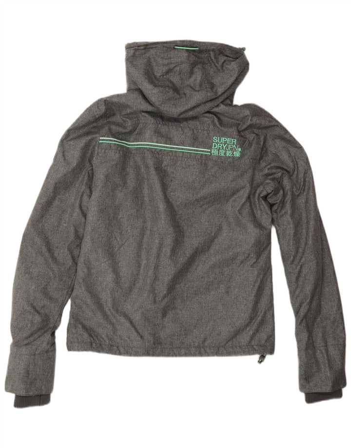 Jaqueta corta-vento feminina SUPERDRY The Windcheater Graphic UK 8 pequena cinza