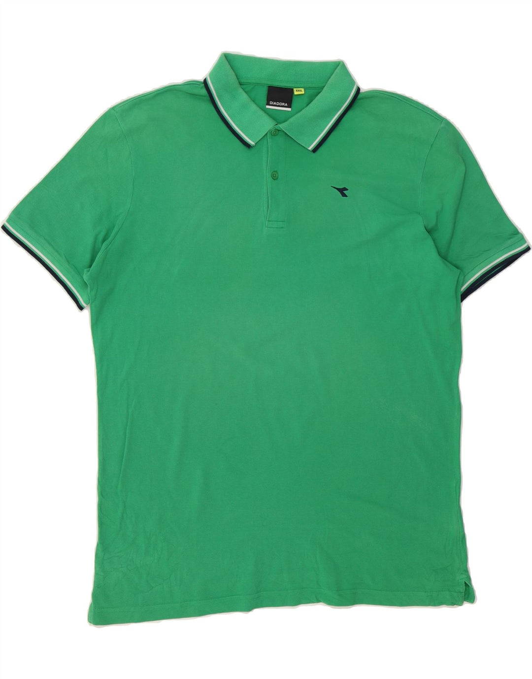 DIADORA Mens Polo Shirt 3XL Green Cotton Vintage Diadora and Second-Hand Diadora from Messina Hembry 