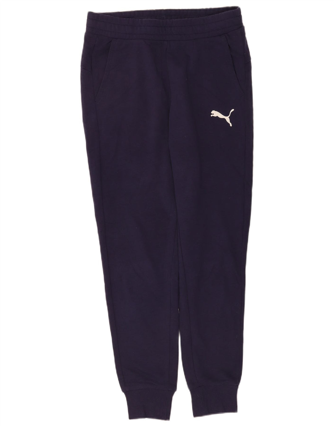 Calça de treino masculina Puma Joggers médio azul marinho algodão