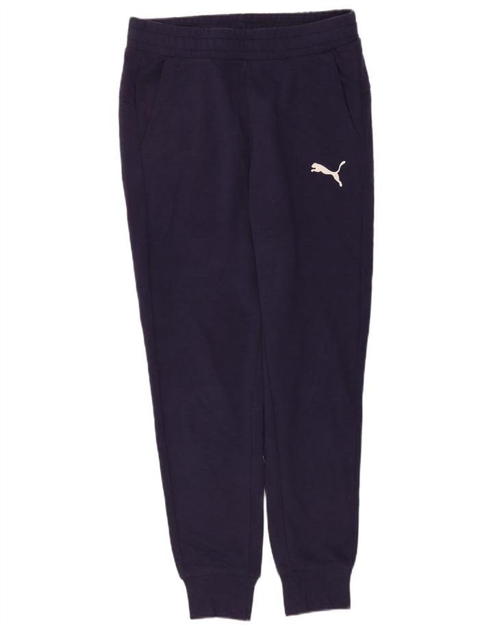 Calça de treino masculina Puma Joggers médio azul marinho algodão