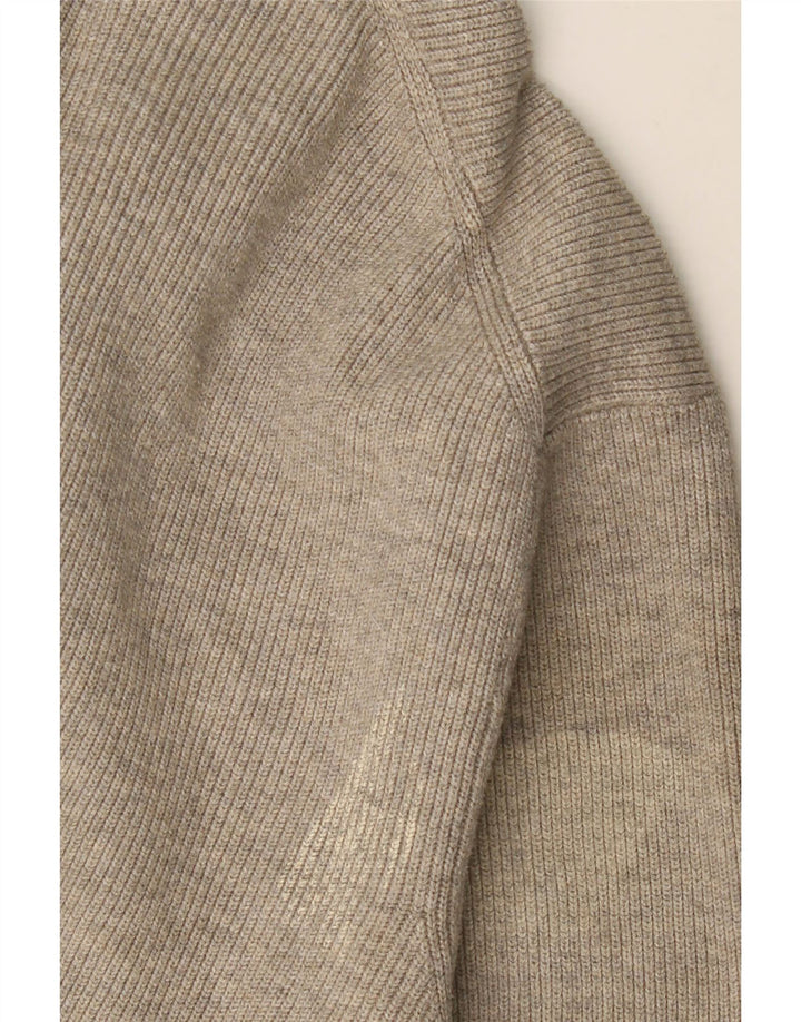 Suéter cardigã masculino MARKS & SPENCER Reino Unido 44/46 XL poliéster cinza