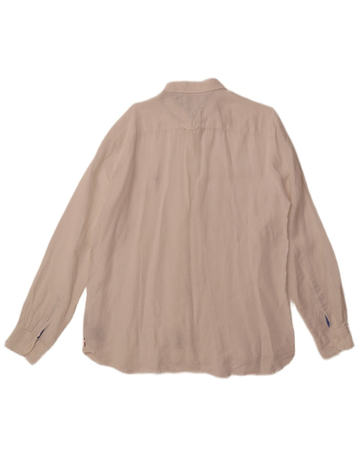 Camisa Tommy Hilfiger Masculina Regular Fit XL Linho Branco