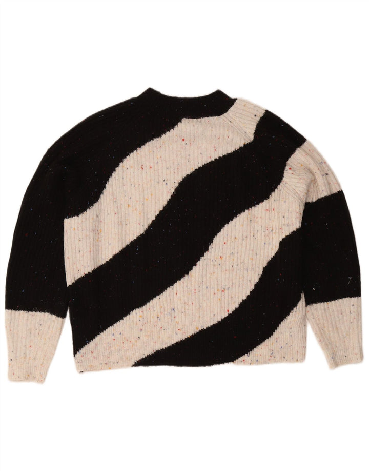 Suéter feminino Marks & Spencer com gola tartaruga Reino Unido 14 médio preto