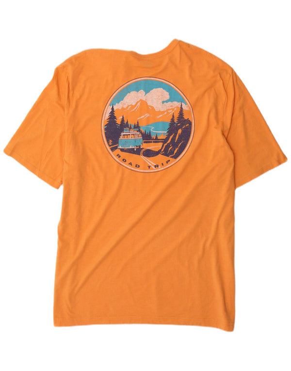 Camiseta masculina com estampa de água salgada IZOD 2XL algodão laranja