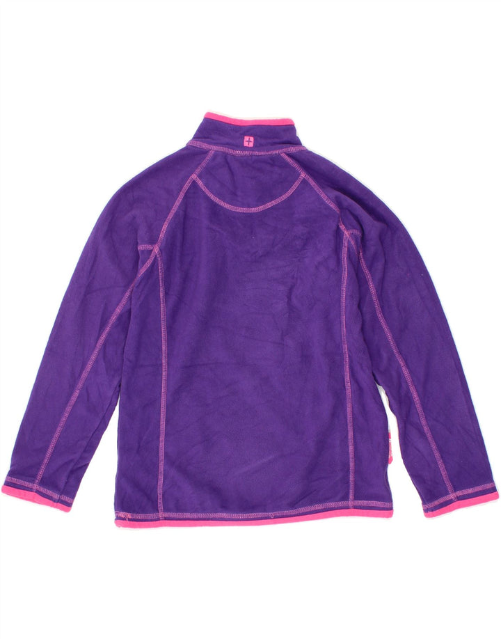 MOUNTAIN WAREHOUSE Girls Zip Neck Fleece Jumper 11-12 Years Purple Vintage Mountain Warehouse and Second-Hand Mountain Warehouse from Messina Hembry 