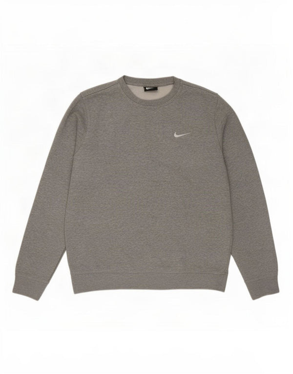 Moletom masculino Nike Jumper cinza médio algodão manchado