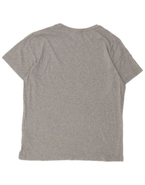 Camiseta masculina Gant com estampa gráfica grande algodão cinza