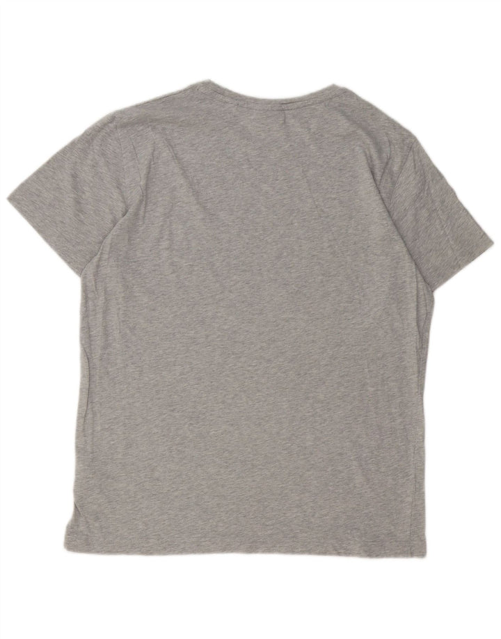Camiseta masculina Gant com estampa gráfica grande algodão cinza