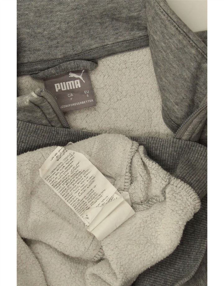 Puma Mens Tracksuit Top Jacket Pequeno Algodão Cinza
