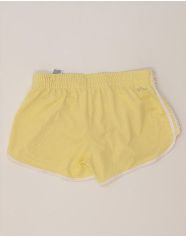 Shorts esportivos femininos Adidas UK 12 poliéster amarelo médio